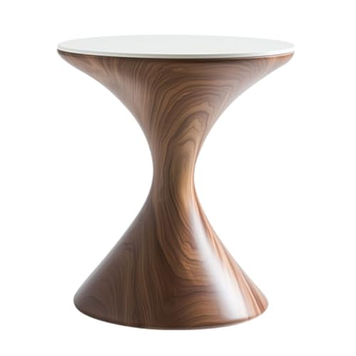 DIANXI Sofa Couchtisch Massivholz Ecktisch Klein Rund Kunst Sofa Beistelltisch Wohnzimmer Kaffee Kreativer Beistelltisch von DIANXI