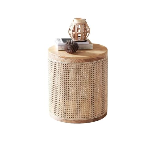 DIANXI Sofa-Couchtisch Rattan Wohnzimmer Beistelltisch Rund Sofa Couchtisch Balkon Freizeit Aufbewahrung Ecktisch Beistelltisch DIANXI Sofa-Couchtisch Rattan Wohnzimmer Beistelltisch Rund Sofa Couchtisch Balkon Freizeit Aufbewahrung Ecktisch Beistelltisch von DIANXI