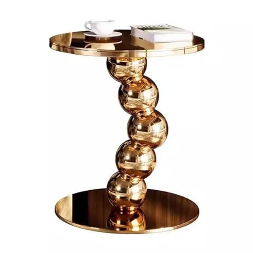 DIANXI Sofa-Couchtisch Sofa Beistelltisch Wohnzimmer Dekoration Licht Luxus Tisch Moderne Kreative Kleine Couchtisch Kunst Ecktisch Beistelltisch von DIANXI