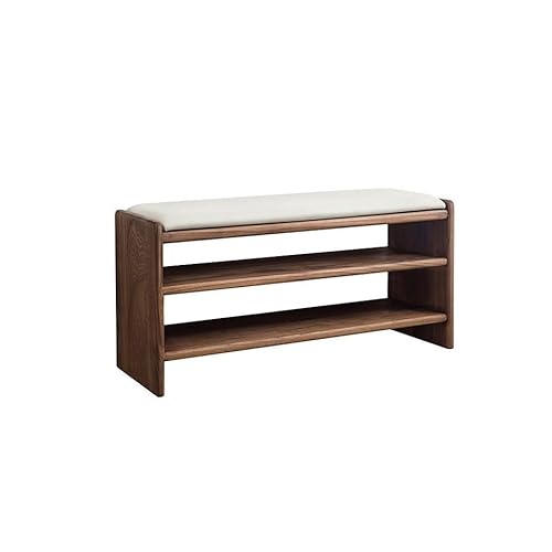 Doorway Schuhregal 90cm Walnussfarbener Massivholz-Schuhbank mit Aufbewahrung, Eingangsmöbel, geeignet für Eingangsbereich, Diele, Schlafzimmer etc Schuhregal Doorway Schuhregal 90cm Walnussfarbener Massivholz-Schuhbank mit Aufbewahrung, Eingangsmöbel, geeignet für Eingangsbereich, Diele, Schlafzimmer etc Schuhregal von DIANXI