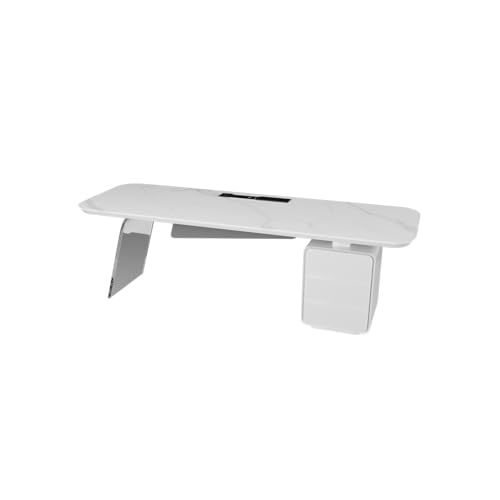 Moderner Gaming-Schreibtisch mit einer Tischplatte aus weißem Stein, großer Holz-Schreibtisch für Vorgesetzte, geeignet für Wohnzimmer und Arbeitszimmer Moderner Gaming-Schreibtisch mit einer Tischplatte aus weißem Stein, großer Holz-Schreibtisch für Vorgesetzte, geeignet für Wohnzimmer und Arbeitszimmer von DIANXI