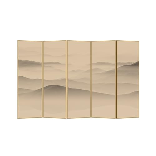 Raumteiler Kreative Trennwand aus Aluminiumlegierung im chinesischen Landschaftsstil, Hintergrundwand for das Wohnzimmer, Klappwand for Home Office von DIANXI