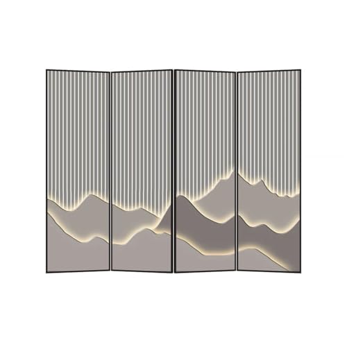 Raumteiler Retro Chinesische Landschaft Bildschirm Partition Wohnzimmer Einfache Schlafzimmer Abschirmung Aluminium Legierung Mobile Klapp von DIANXI