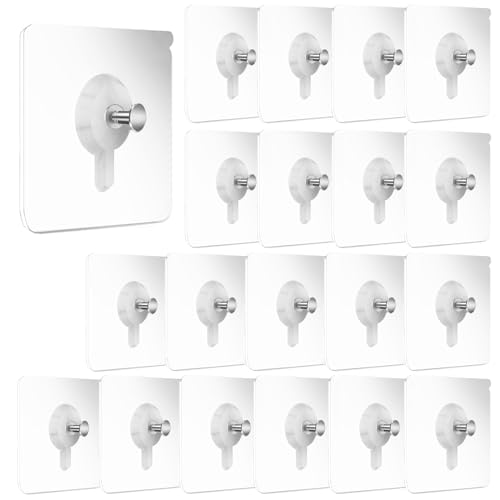 DIAONIAN 20Pcs Bilder Aufhängen Ohne Bohren,Stück Bilderhaken Selbstklebend,Klebenägel,Klebenagel für Bilderrahmen,Klebehaken Bilder Aufhängen,für Bilder, Poster, Fotos, Gemälde(Verbesserte Version) von DIAONIAN