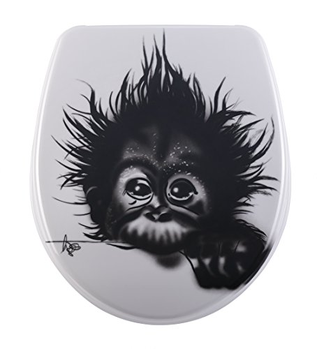 DIAQUA WC-Sitz Nice Slow-Motion, Monkey, 40,5-46 x 37,5 cm, mehrfarbig, 31171201 von DIAQUA
