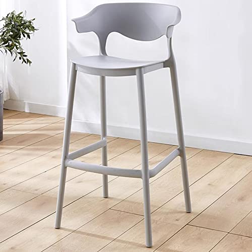 DIBAKO Kunststoff Barstuhl Barhocker 65cm 75 cm Tresenhocker Stapelbar Hocker Küchenstuhl Mit Lehne Bistrohocker Küchenstühle Für Bistro Café Küche (Color : 30inch(75cm), Size : G) von DIBAKO