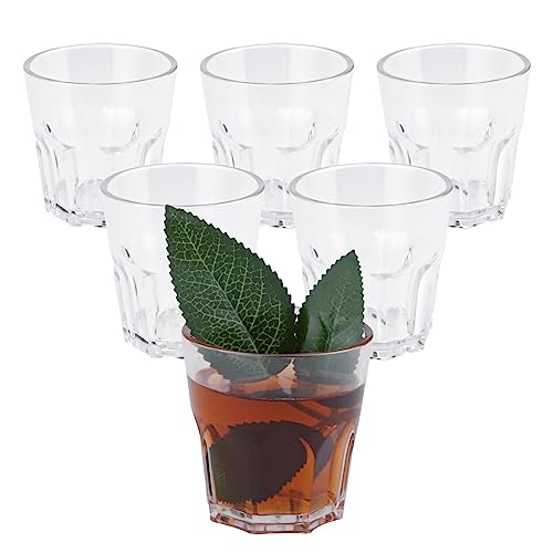 6 PCS Plastikbecher, 5.63 OZ Plastik Trinkbecher für Kinder, 160ML Premium Transparent Becher wiederverwendbar für Erwachsene Party, Stapelbarer Becher Plastik für Zuhause Camping Picknick BBQ von DIBALIYI