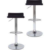 2er Set Barhocker (Modell 4) mit stufenloser Höhenverstellung, schwarz - Dibea von DIBEA