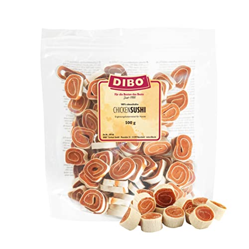 DIBO Chicken Sushi 500g Beutel - der leckere Kau-Snack für Hunde von DIBO