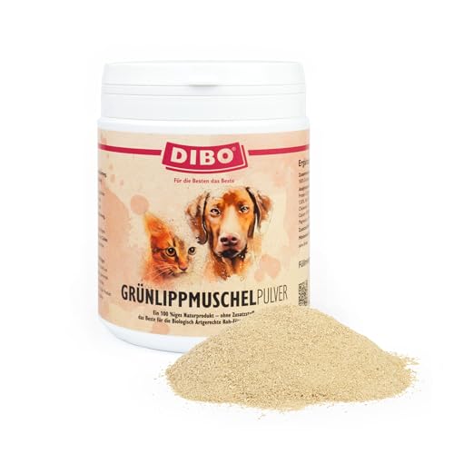 DIBO Grünlipp - Muschelpulver, 400g-Dose, 100% Naturprodukt für die Gelenke von Hunden und Katzen von DIBO