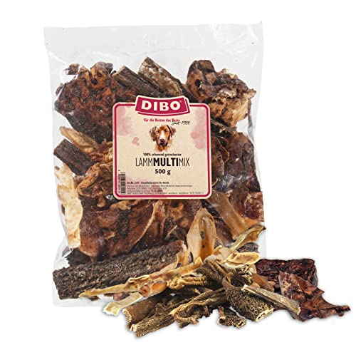 DIBO Lamm Multi-Mix, 500g-Beutel, der kleine Naturkau-Snack oder Leckerli für Zwischendurch, Hundefutter, Qualitätskauartikel ohne Chemie von DIBO von DIBO