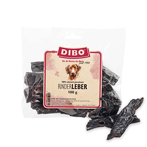 DIBO Rinderleber, 100g-Beutel, der kleine Naturkau-Snack oder Leckerli für Zwischendurch, Hundefutter, Qualitätskauartikel ohne Chemie von DIBO von DIBO