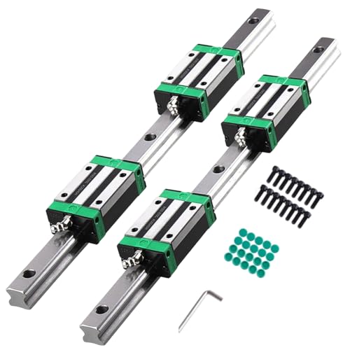 DIBOTISCNC HGR20 400mm Linearschiene 2 Stück Linearführung mit 4 Stück HGH20CA Schlittenschieberblock 20mm lineare Schiene Gleitset Set für DIY 3D-Drucker und CNC-Maschinen DIBOTISCNC HGR20 400mm Linearschiene 2 Stück Linearführung mit 4 Stück HGH20CA Schlittenschieberblock 20mm lineare Schiene Gleitset Set für DIY 3D-Drucker und CNC-Maschinen von DIBOTISCNC