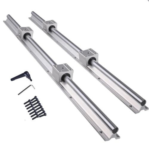 DIBOTISCNC Linearschiene SBR20 800mm 2 Stück Silber Linearführung mit 4 Stück SBR20UU Lagerblöcken Rostfreie Linearlagerschiene mit vorgebohrten Löchern für DIY 3D-Drucker DIBOTISCNC Linearschiene SBR20 800mm 2 Stück Silber Linearführung mit 4 Stück SBR20UU Lagerblöcken Rostfreie Linearlagerschiene mit vorgebohrten Löchern für DIY 3D-Drucker von DIBOTISCNC