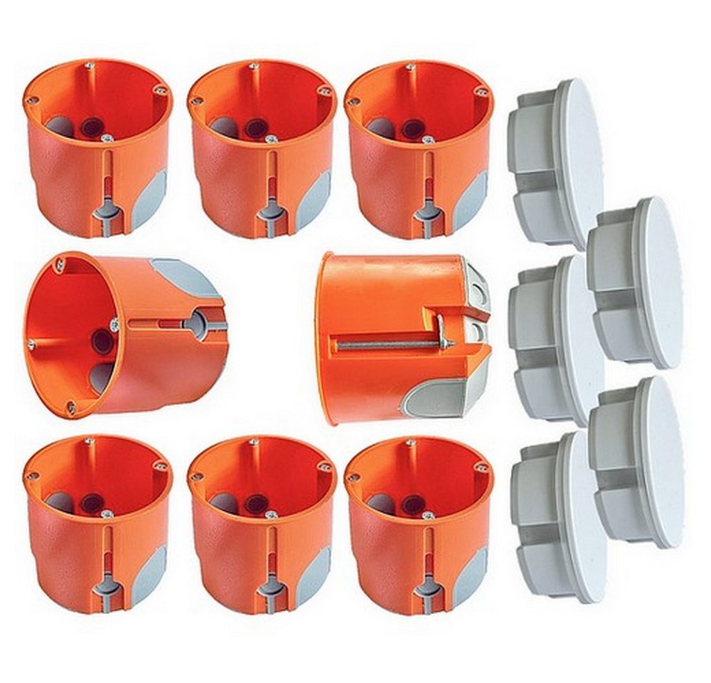 DICHTEL Steckdosenblende Hohlwanddose winddicht tief Ø68x61mm Gerätedose luftdicht HWD, (13 tlg), Hohlwanddose WINDDICHT Ø68x61mm tief mit Schrauben von DICHTEL