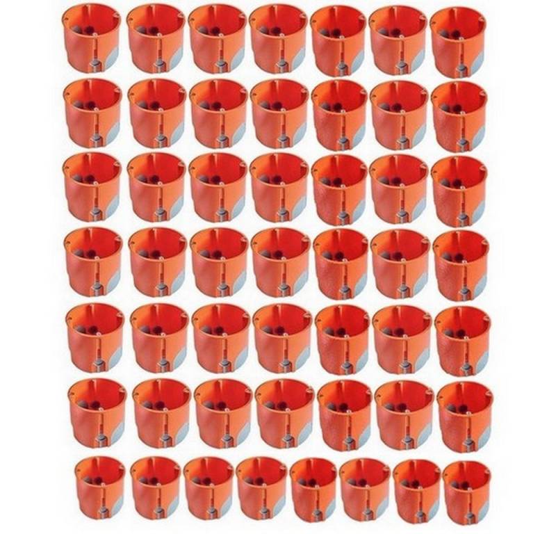 DICHTEL Steckdosenblende Hohlwanddose winddicht tief Ø68x61mm Gerätedose luftdicht HWD, (50 tlg), Hohlwanddose WINDDICHT Ø68x61mm tief mit Schrauben von DICHTEL