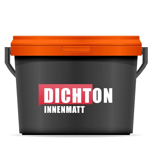 DICHTON Matte Innenwandfarbe 10l in Caparol HELLWEISS - Wand & Deckenfarbe, Innendispersion Wandfarbe abriebfest, tropf & spritzfrei, hohe Deckkraft, ökologisch, lösemittelfrei - InnenMatt D.70W von DICHTON