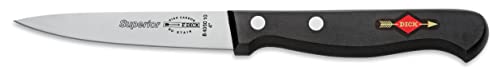 F. DICK Küchenmesser, Superior (Messer mit Klinge 10 cm, X55CrMo14 Stahl, nichtrostend, 56° HRC) 84050102, Schwarz, 18.9 cm von F. DICK
