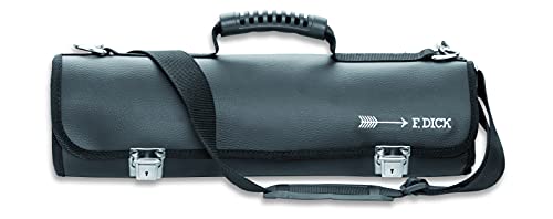 F. DICK Rolltasche ohne Inhalt (Tasche unbestückt, mit 12 Fächern, genarbte Lederoptik/Kunstleder, Messer-Tasche, Maße 75x48 cm) 81063010 von F. DICK