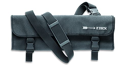 F. DICK Textil-Rolltasche ohne Inhalt (Tasche unbestückt, mit 12 Fächern, Kunstfaser-Material, Messer-Tasche, Maße 48x65 cm) 81077010 von F. DICK