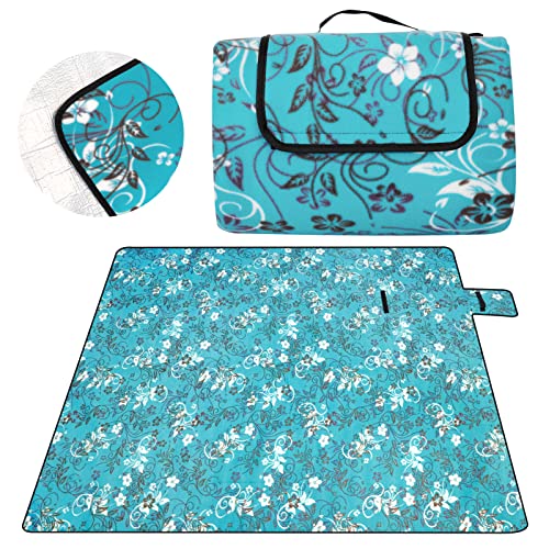 DICLLY Picknickdecke 200x200cm,Campingdecke Wärmeisoliert mit Wasserdichter Unterseite Sandfrei Outdoor Decke,Tragbare Waschbar Strandunterlage für Strand,Picknick,Camping und Wandern von DICLLY