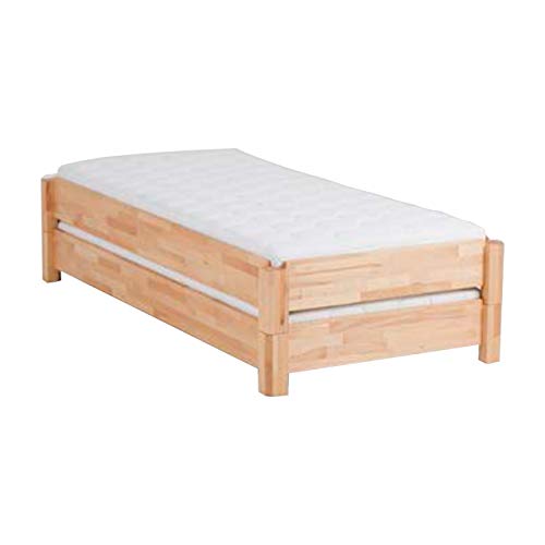 DICO 2er Stapelbett Massivholz mit Rollrost Größe 90x200 cm 01 Kernbuche geölt von DICO