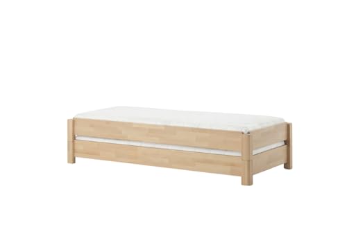 DICO 2er Stapelbett Massivholz mit Rollrost Größe 90x200 cm 06 Buche geölt von DICO