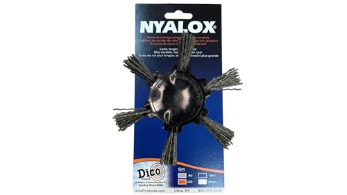 Dico 541-776-4 Nyalox Fächerbürste, 10,2 cm, grau, Körnung 80 von DICO