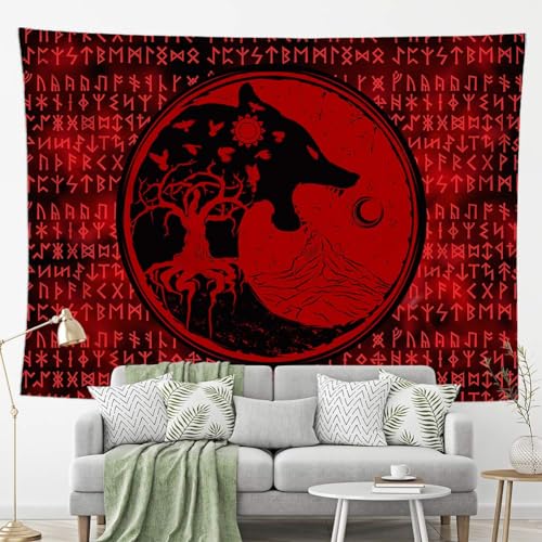 3D Wandbehang Wikinger Runenkunst Böhmischer Wolf 200X150 Wandbehang Psychedelic Decke Mikrofaser Polyester Stoff Groß Modern Tapisserie Schlafzimmer Wohnzimmer Wohnheim Wanddeko,F10 3D Wandbehang Wikinger Runenkunst Böhmischer Wolf 200X150 Wandbehang Psychedelic Decke Mikrofaser Polyester Stoff Groß Modern Tapisserie Schlafzimmer Wohnzimmer Wohnheim Wanddeko,F10 von DICOINB