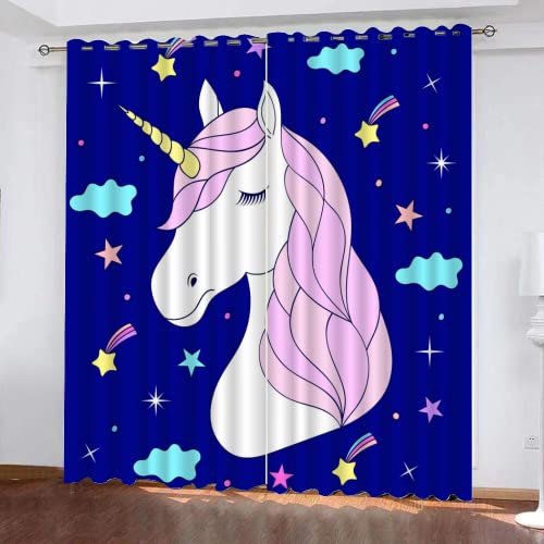 Gardinen Kinderzimmer Mädchen Blickdicht Mit Einhorn Pferd Motiv,Vorhang Blickdicht Ösen 2Er Set 140X175Cm Vorhänge Für Mädchenzimmer Kurz 2 Stück,A30 Gardinen Kinderzimmer Mädchen Blickdicht Mit Einhorn Pferd Motiv,Vorhang Blickdicht Ösen 2Er Set 140X175Cm Vorhänge Für Mädchenzimmer Kurz 2 Stück,A30 von DICOINB