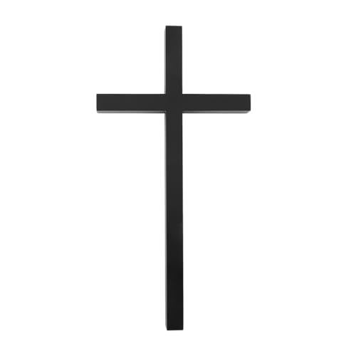DICOSMETIC Holz Kreuz Dekor Jesus Christus Kreuz Wandbehang Kreuze 13x25.5x2.05cm Schwarz Wandkreuz Holz Kruzifix Religiöse Kreuz Dekor Für Weihnachten Ostern Kirche Heimdekoration von DICOSMETIC
