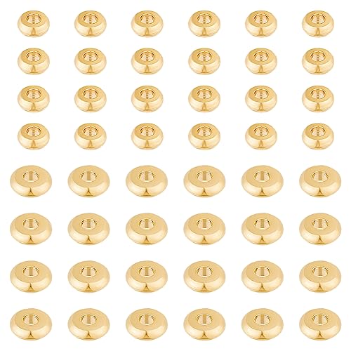 DICOSMETIC 100 Stück 2 Stile Rondelle Abstandsperlen Flache Runde Lose Perlen 24k vergoldet Rondelle Scheibenperlen Stopper Messing MorsecodePerlen Für DIY Schmuckherstellung Bohrung: 1.5/2 mm DICOSMETIC 100 Stück 2 Stile Rondelle Abstandsperlen Flache Runde Lose Perlen 24k vergoldet Rondelle Scheibenperlen Stopper Messing MorsecodePerlen Für DIY Schmuckherstellung Bohrung: 1.5/2 mm von DICOSMETIC