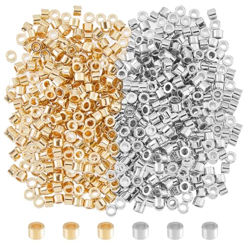 DICOSMETIC 1000 Stück 2 Farben Säulenabstandperlen CCB Kunststoffrohrperlen Spacer Großlochrohrperlen 6x4mm Röhren Lose Perlen Für DIY Schmuckherstellung Bohrung: 3.5mm DICOSMETIC 1000 Stück 2 Farben Säulenabstandperlen CCB Kunststoffrohrperlen Spacer Großlochrohrperlen 6x4mm Röhren Lose Perlen Für DIY Schmuckherstellung Bohrung: 3.5mm von DICOSMETIC