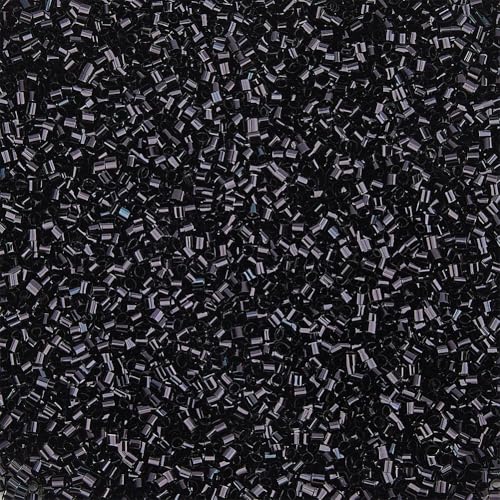 DICOSMETIC 150g Bingsu Perlen für Schlanke 15882 Stück Schillernde Weiche Strohrohrperlen 3D Kunststoffperlen Crunchy Microbeads Supplies Schwarze Kunststoffperlen von DICOSMETIC