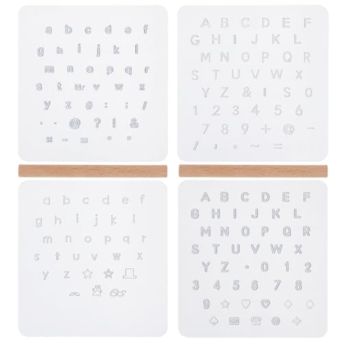 DICOSMETIC 2 Setzt Buchstaben Stempel Set 2 Stile Kunststoff Leder Alphabet Set Lederstempelwerkzeuge Lederbearbeitungswerkzeuge Für Lederkunst Und Handwerk Buchstaben Und Zahlenmuster von DICOSMETIC