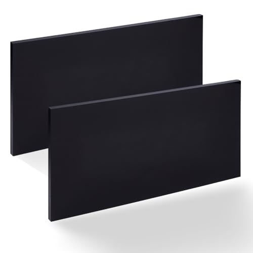 DICOSMETIC 2 Stück HDPE Kunststoffplatte Hochdichte Polyethylenplatte 0.33" Dicke Größe 6" x 12" Schwarzer Massiver Kunststoffblock Flaches Panel DIY Materialien Für Heimdekoration Handwerk von DICOSMETIC