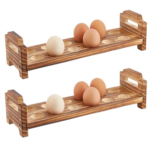 DICOSMETIC 2 Stück Holz Eierhalter Stapelbare Eieraufbewahrung 24 Slots Eier Arbeitsplatte Holz Eier Organizer Mit Tragegriff BurlyWood Display Rack Für Zuhause Küche Enten Und Puten Eier DICOSMETIC 2 Stück Holz Eierhalter Stapelbare Eieraufbewahrung 24 Slots Eier Arbeitsplatte Holz Eier Organizer Mit Tragegriff BurlyWood Display Rack Für Zuhause Küche Enten Und Puten Eier von DICOSMETIC