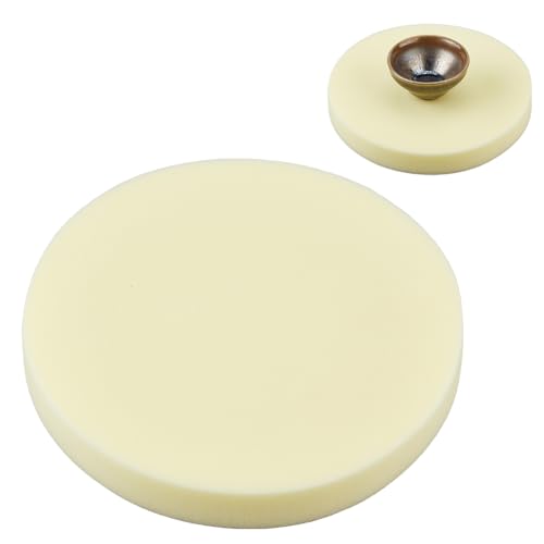 DICOSMETIC 2 Stück Schwammschaumplatte 25x3.1cm Tonschwamm Pad Memory Schaumstoff Ersatzschaumstoff Kissen Einsatz Rundes Tonschaummatte Für Tonreinigung Und Formwerkzeuge von DICOSMETIC