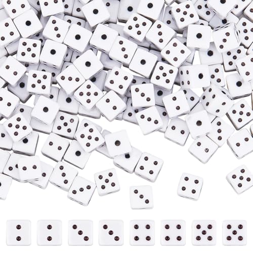 DICOSMETIC 200 Stück Würfel Lose Perlen Acryl Quadrat Perle 7.5x7.5mm Weiß Würfel Perle Großes Loch Lose Perlen Mini Abstandshalter Perlen Für DIY Schmuckherstellung DICOSMETIC 200 Stück Würfel Lose Perlen Acryl Quadrat Perle 7.5x7.5mm Weiß Würfel Perle Großes Loch Lose Perlen Mini Abstandshalter Perlen Für DIY Schmuckherstellung von DICOSMETIC