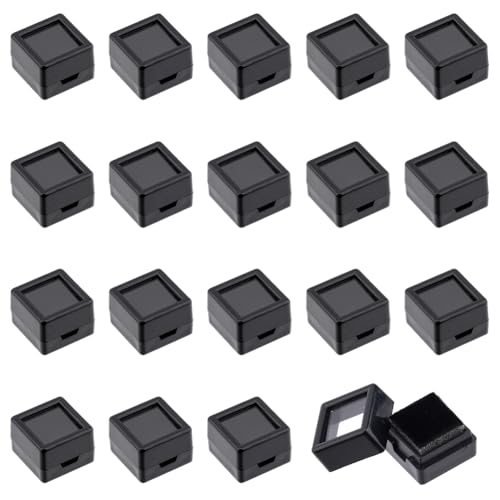 DICOSMETIC 20Pcs Edelstein Display Box 0.81x0.78x0.63 Acryl Diamant Fall schwarz Schmuck Container mit klaren Top-Deckel und Schwamm für Festival behandeln, Edelsteine, Diamant, Geschenk-Verpackung DICOSMETIC 20Pcs Edelstein Display Box 0.81x0.78x0.63 Acryl Diamant Fall schwarz Schmuck Container mit klaren Top-Deckel und Schwamm für Festival behandeln, Edelsteine, Diamant, Geschenk-Verpackung von DICOSMETIC