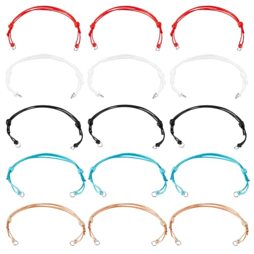DICOSMETIC 25 Stück 5 Farben Halbfertige Armbänder Verstellbare Geflochtene Schnur Armbänder DIY Freundschaftsarmbänder 9-1/8" Polyester Schnur Geflochtene Schnur Armbänder Mit Offenen Sprungringen DICOSMETIC 25 Stück 5 Farben Halbfertige Armbänder Verstellbare Geflochtene Schnur Armbänder DIY Freundschaftsarmbänder 9-1/8" Polyester Schnur Geflochtene Schnur Armbänder Mit Offenen Sprungringen von DICOSMETIC
