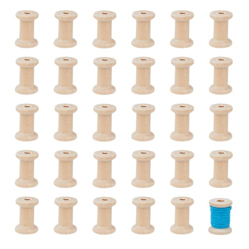 DICOSMETIC 30 Stück Nähgarn Spulen 30x22mm Unvollendete Holzspulen Antikweiß Holz Leere Spulen Drahtweben Spule Holzspule Für Stickerei Und Näharbeiten DICOSMETIC 30 Stück Nähgarn Spulen 30x22mm Unvollendete Holzspulen Antikweiß Holz Leere Spulen Drahtweben Spule Holzspule Für Stickerei Und Näharbeiten von DICOSMETIC