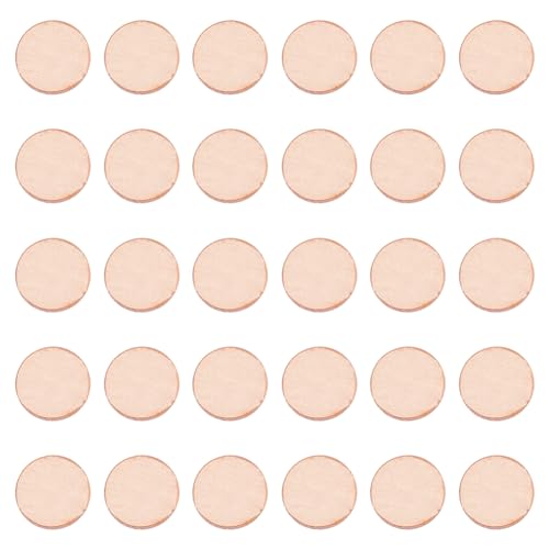 DICOSMETIC 30 runde Metall-Stempelrohlinge aus Roségold, Kupferscheiben, 6 mm, rund, blanko, ohne Loch, Metall-Bastelscheiben für Schmuckherstellung DICOSMETIC 30 runde Metall-Stempelrohlinge aus Roségold, Kupferscheiben, 6 mm, rund, blanko, ohne Loch, Metall-Bastelscheiben für Schmuckherstellung von DICOSMETIC