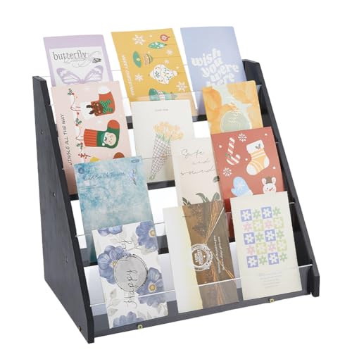 DICOSMETIC 4-Tier Grußkarten Display Ständer Aus Bambus Und Acryl Aufkleber Display Ständer Schwarz Karten Organizer Regale Postkarten Display Regal Für Zuhause Oder Einzelhandelszähler DICOSMETIC 4-Tier Grußkarten Display Ständer Aus Bambus Und Acryl Aufkleber Display Ständer Schwarz Karten Organizer Regale Postkarten Display Regal Für Zuhause Oder Einzelhandelszähler von DICOSMETIC