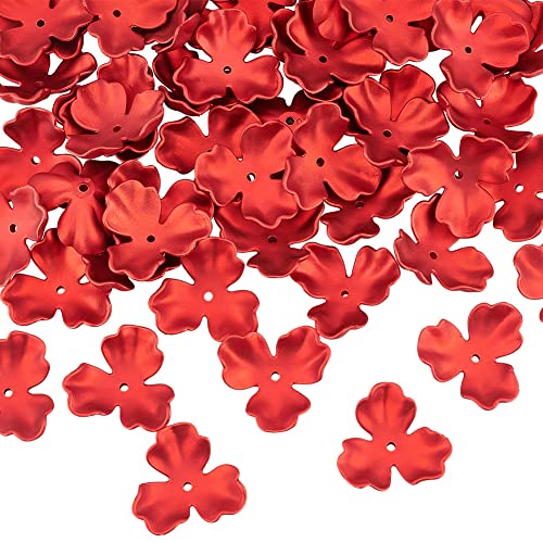 DICOSMETIC 50 Stück Blumen-Perlenkappen 3-Blütenblatt-Sprühfarbe Abstandshalter-Perlenkappen Rote Blumen-Perlen-Endkappen Kunststoff-Imitationsperlen-Perlenkappen Für Die DIY-Schmuckherstellung DICOSMETIC 50 Stück Blumen-Perlenkappen 3-Blütenblatt-Sprühfarbe Abstandshalter-Perlenkappen Rote Blumen-Perlen-Endkappen Kunststoff-Imitationsperlen-Perlenkappen Für Die DIY-Schmuckherstellung von DICOSMETIC