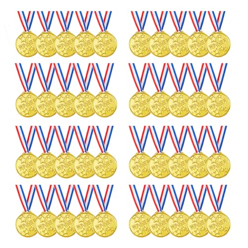 DICOSMETIC 50 Stück Siegerpreis Medaille Goldmedaille Kunststoff Runde Medaillen Gewinnermedaillen Mit Halsbändern Für Sportspiele Wettbewerb Talent Show Geburtstagsfeiergeschenke Oder Dekoration DICOSMETIC 50 Stück Siegerpreis Medaille Goldmedaille Kunststoff Runde Medaillen Gewinnermedaillen Mit Halsbändern Für Sportspiele Wettbewerb Talent Show Geburtstagsfeiergeschenke Oder Dekoration von DICOSMETIC
