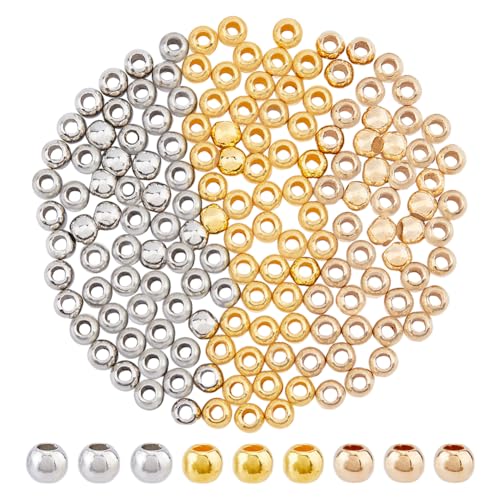 DICOSMETIC 600 Stück 3 Farben Kunststoffperlen Mit Großen Löchern In Gold Hellgold Silber Und Metallic Farben Pony Perlen 5.5x4.5mm Mini Lose Zwischenperlen Für Die Schmuckherstellung Bohrung: 2.8mm DICOSMETIC 600 Stück 3 Farben Kunststoffperlen Mit Großen Löchern In Gold Hellgold Silber Und Metallic Farben Pony Perlen 5.5x4.5mm Mini Lose Zwischenperlen Für Die Schmuckherstellung Bohrung: 2.8mm von DICOSMETIC