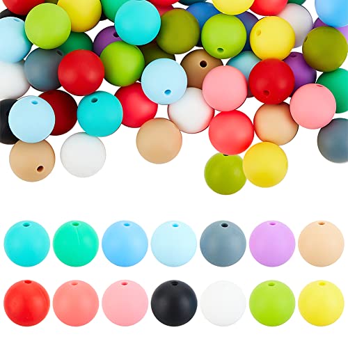 DICOSMETIC 75 Stück 15 Farben Runde Silikon Perle Lose Silikon Perlen 15mm Macaron Farbperlen Runde DIY Perlen Für Bastelschmuck DIY Herstellung, Bohrung: 2 mm DICOSMETIC 75 Stück 15 Farben Runde Silikon Perle Lose Silikon Perlen 15mm Macaron Farbperlen Runde DIY Perlen Für Bastelschmuck DIY Herstellung, Bohrung: 2 mm von DICOSMETIC