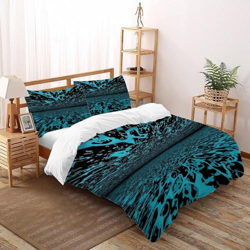 DICVXOR Mustersymmetrie Bettwäsche Set Kinderbettwäsche Reißverschluss Mit Kissenbezug Space Theme Betten Set Für Jugendliche Kinder Schlafzimmer Double（200x200cm） von DICVXOR