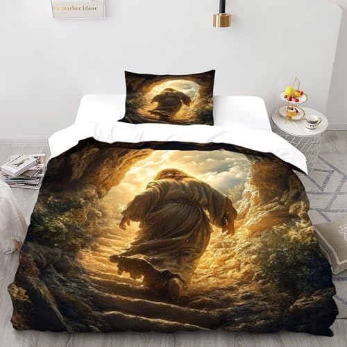 DICVXST 3D Der Weg zum Licht Bettwäsche-Sets Jugendliche Kind Band Bettwäsche 2er Set Mikrofaser Kissenbezüge Mit ReißVerschluss Soft Single（135x200cm） von DICVXST